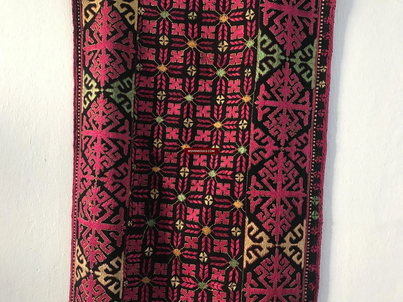 1351 Antique Textile Turban Panel with Embroidery from Kohistan / Swat