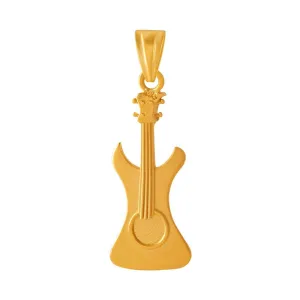 14k Guitar Style Gold Pendent