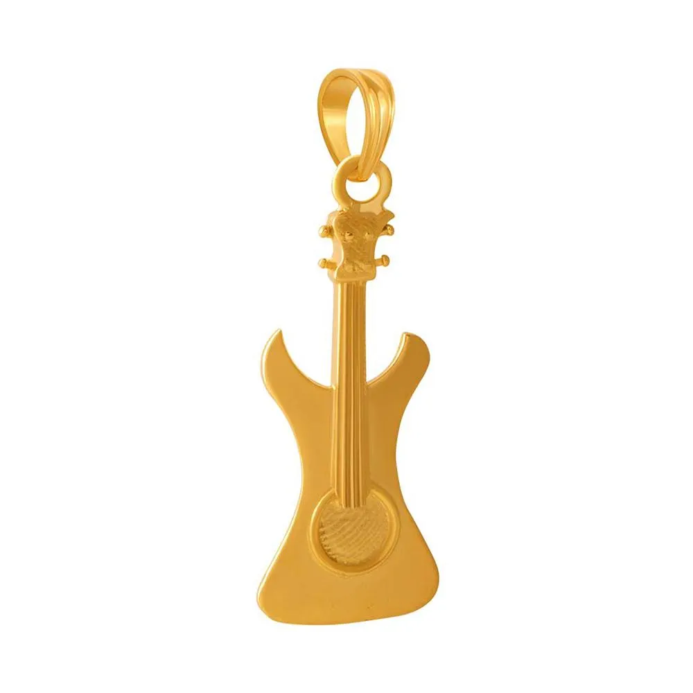 14k Guitar Style Gold Pendent