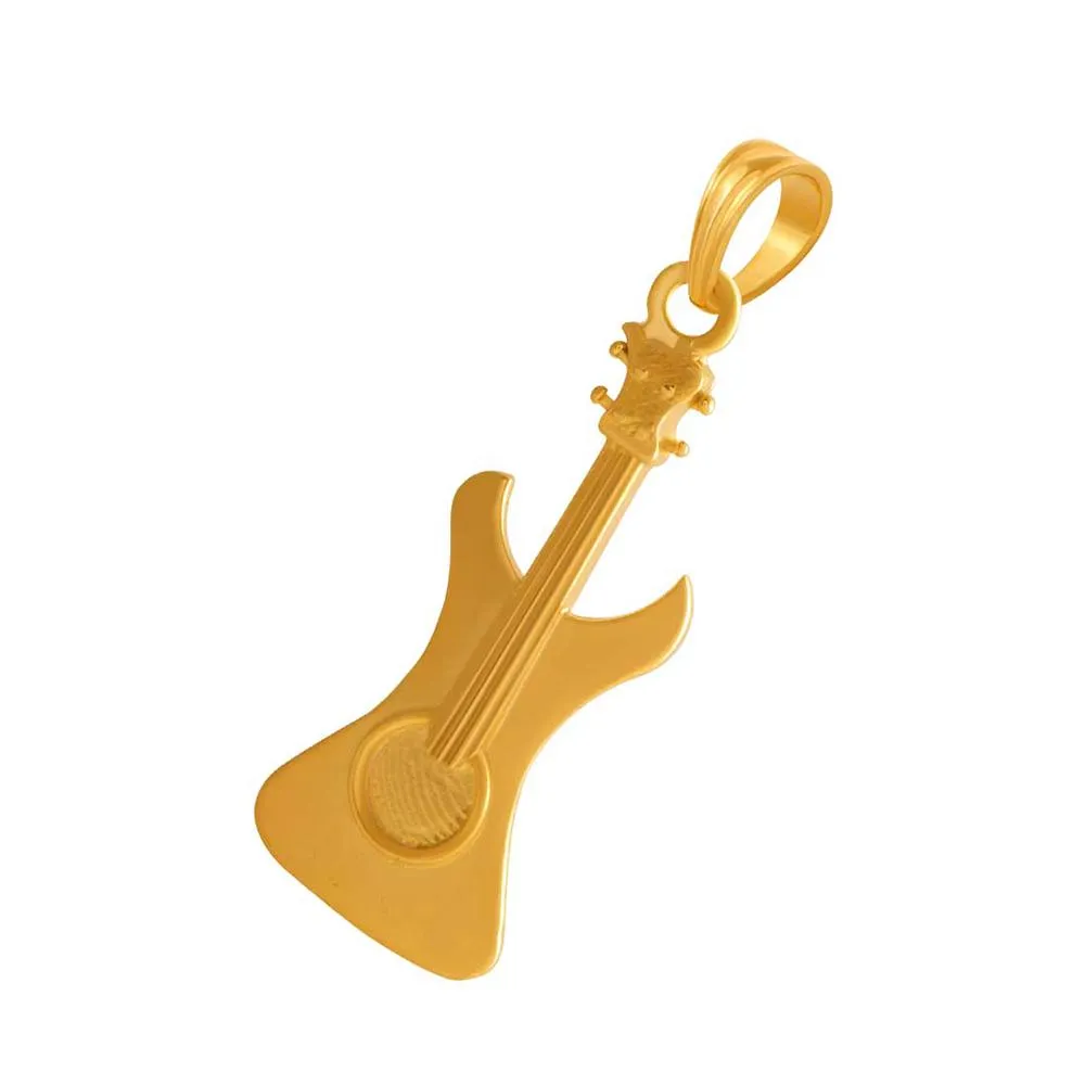 14k Guitar Style Gold Pendent