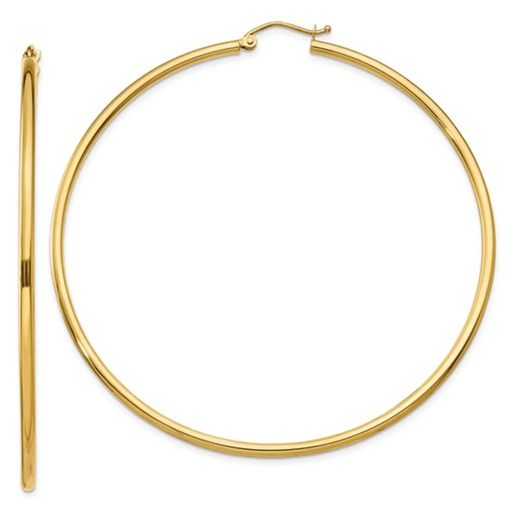 14K Large Gold Hoops