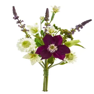 16" Mixed Artificial Flower Bouquet (Set of 6)