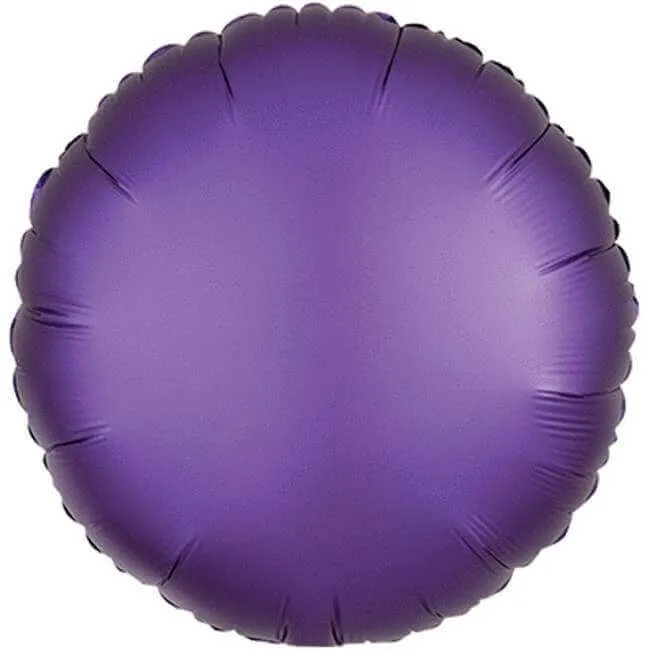 18" Purple Royale Round Satin Luxe Mylar Balloon #295