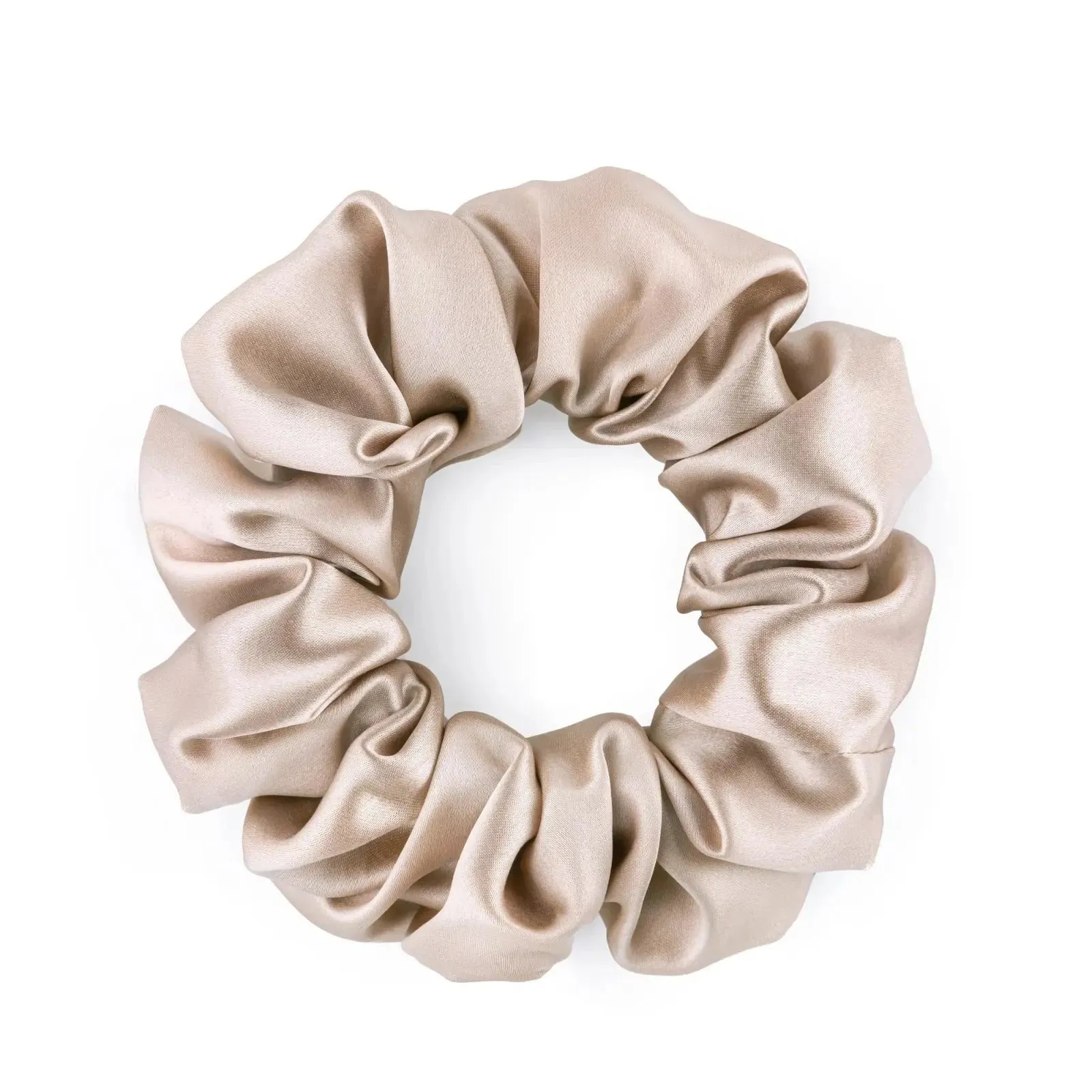 3 Large Silk Scrunchies - Rose Gold Leopard Mixed Set