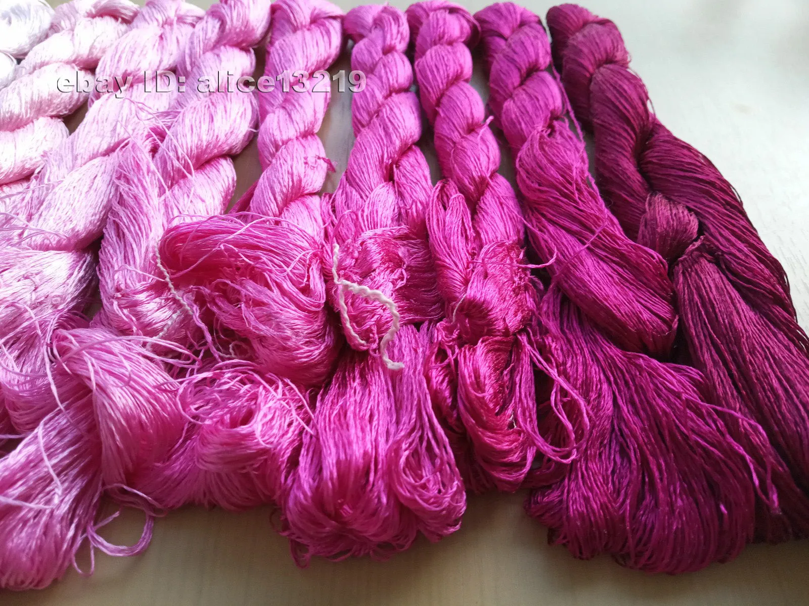 9bundles 100%real mulberry silk,hand-dyed embroidery silk floss/thread N38