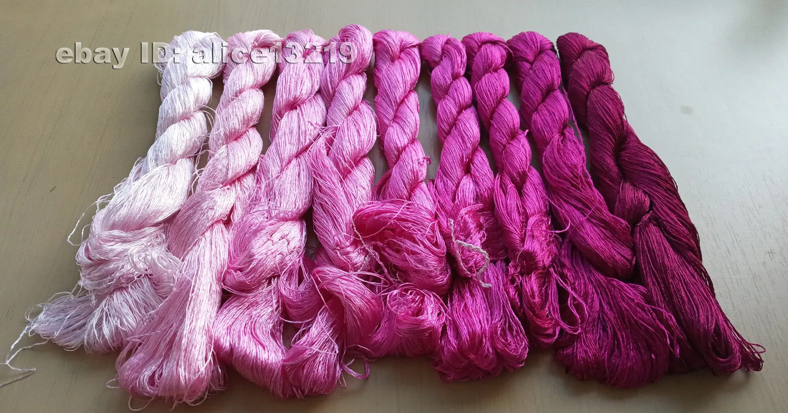 9bundles 100%real mulberry silk,hand-dyed embroidery silk floss/thread N38