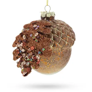 Acorn - Rustic Blown Glass Christmas Ornament