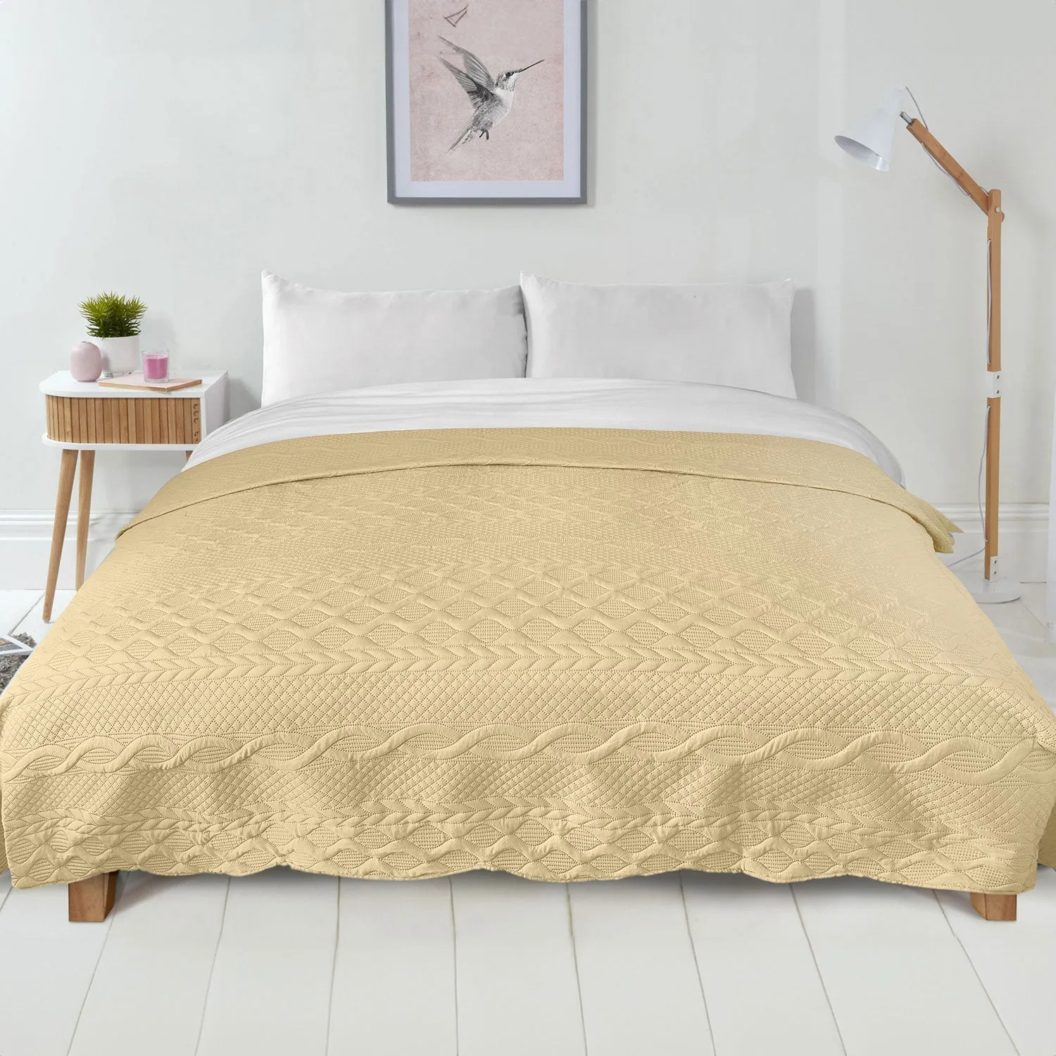 Aran Cream Bedspread