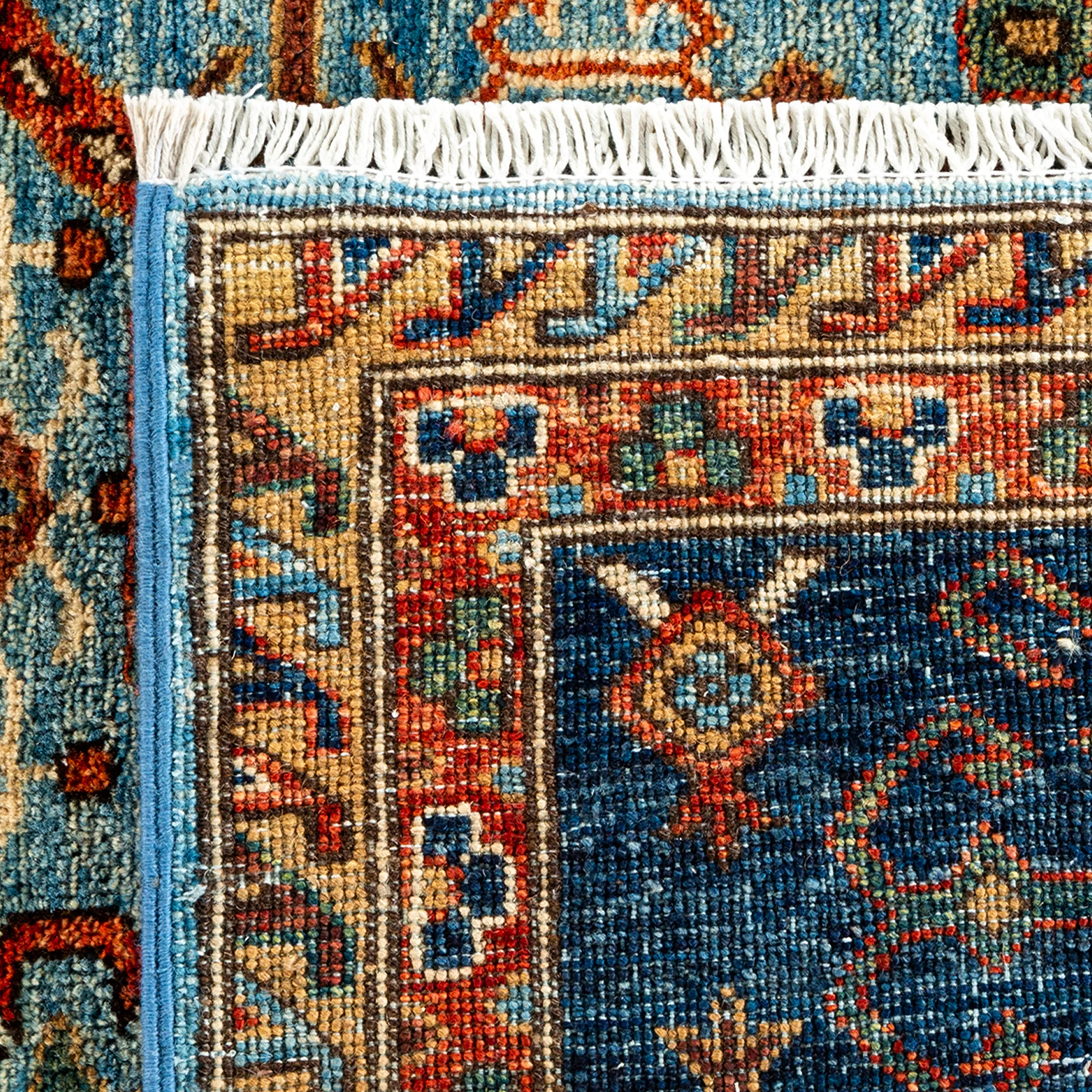 Blue Traditional Serapi Wool Rug - 8'1" x 9'10"