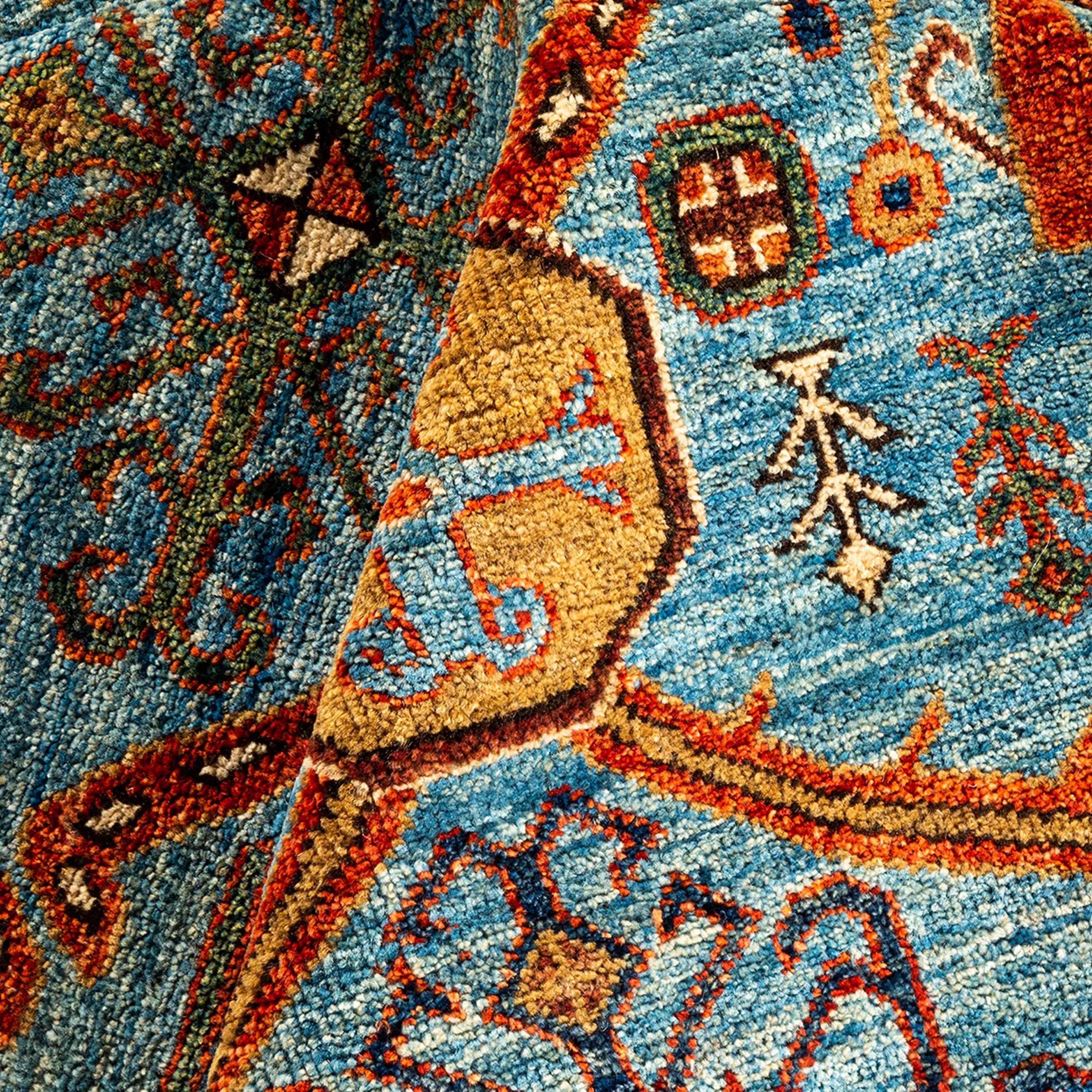 Blue Traditional Serapi Wool Rug - 8'1" x 9'10"