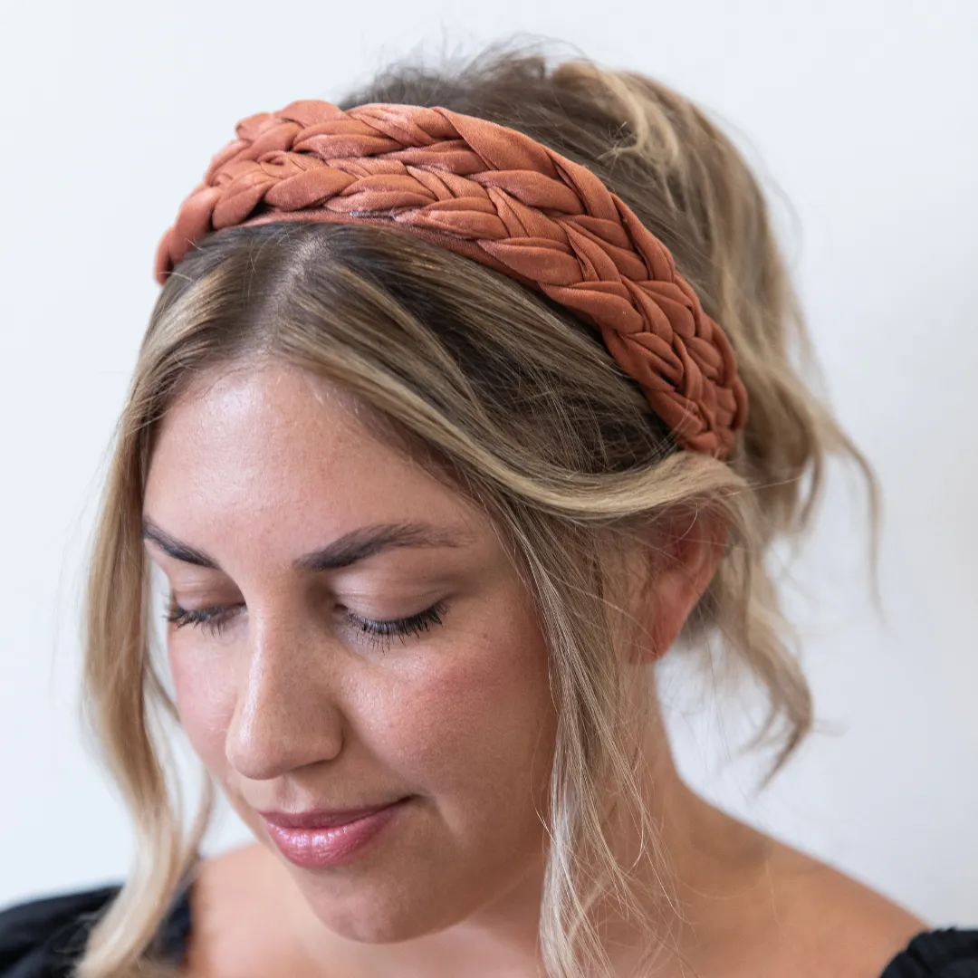 Blushing Braid Headband - Spice