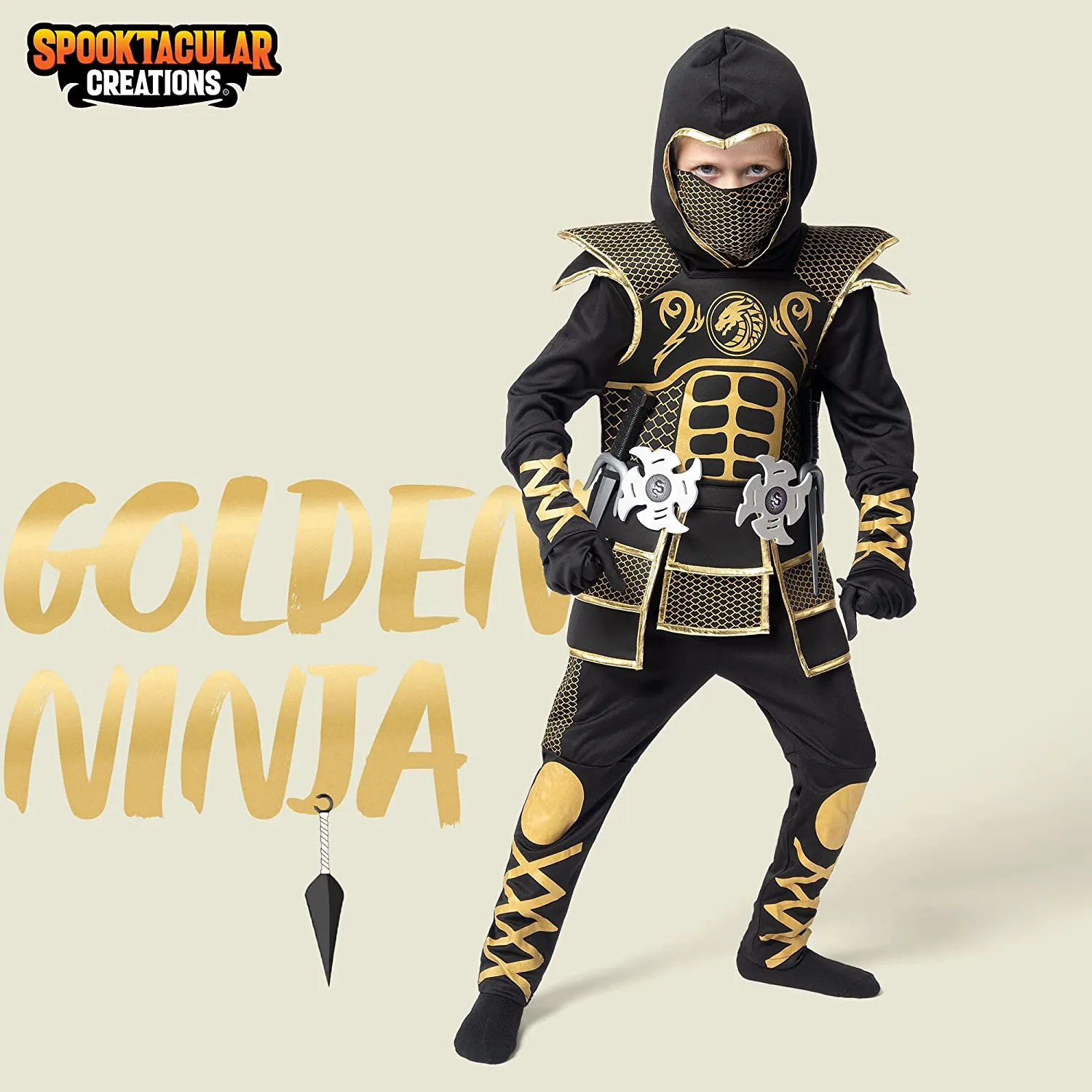 Boy Ninja Golden Complex Pattern - Child