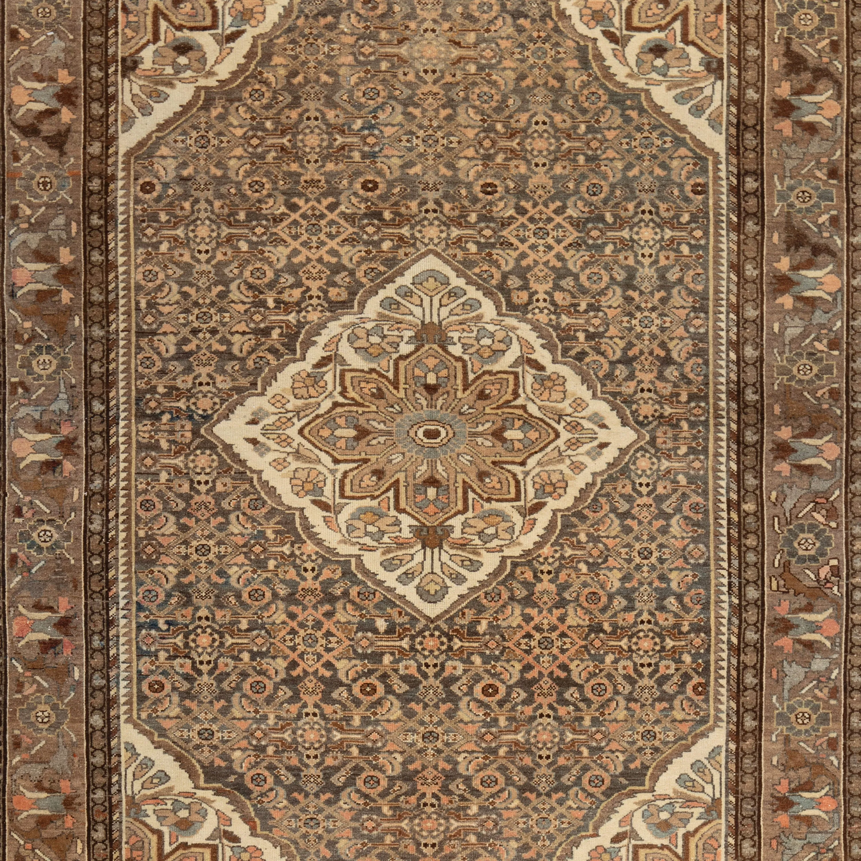 Brown Malayer Wool Rug 4'8" x 6'5"