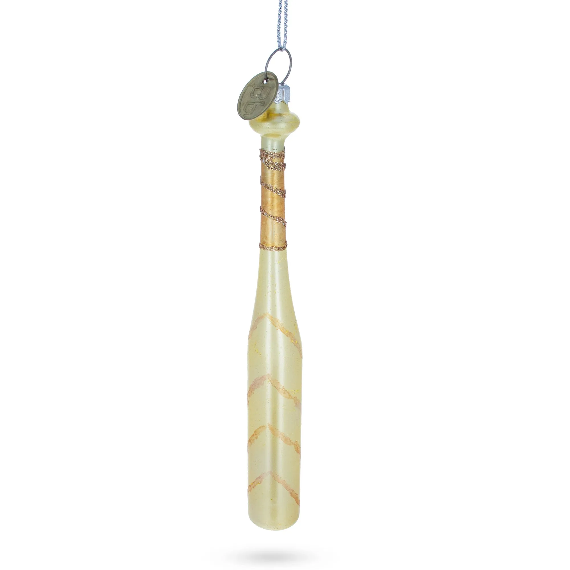 Classic Baseball Bat - Blown Glass Christmas Ornament