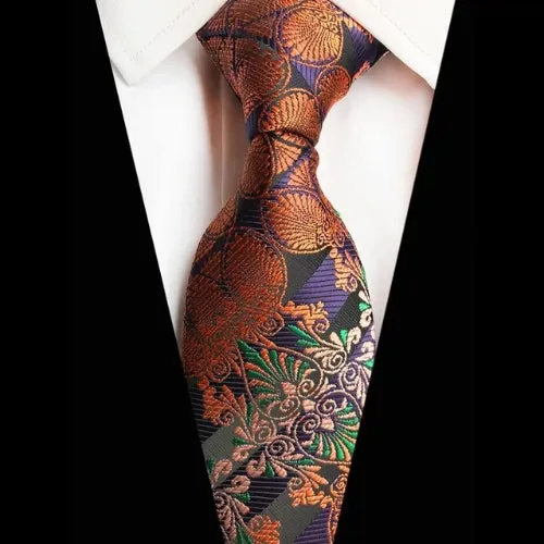 Classy Men Colorful Brocade Silk Tie