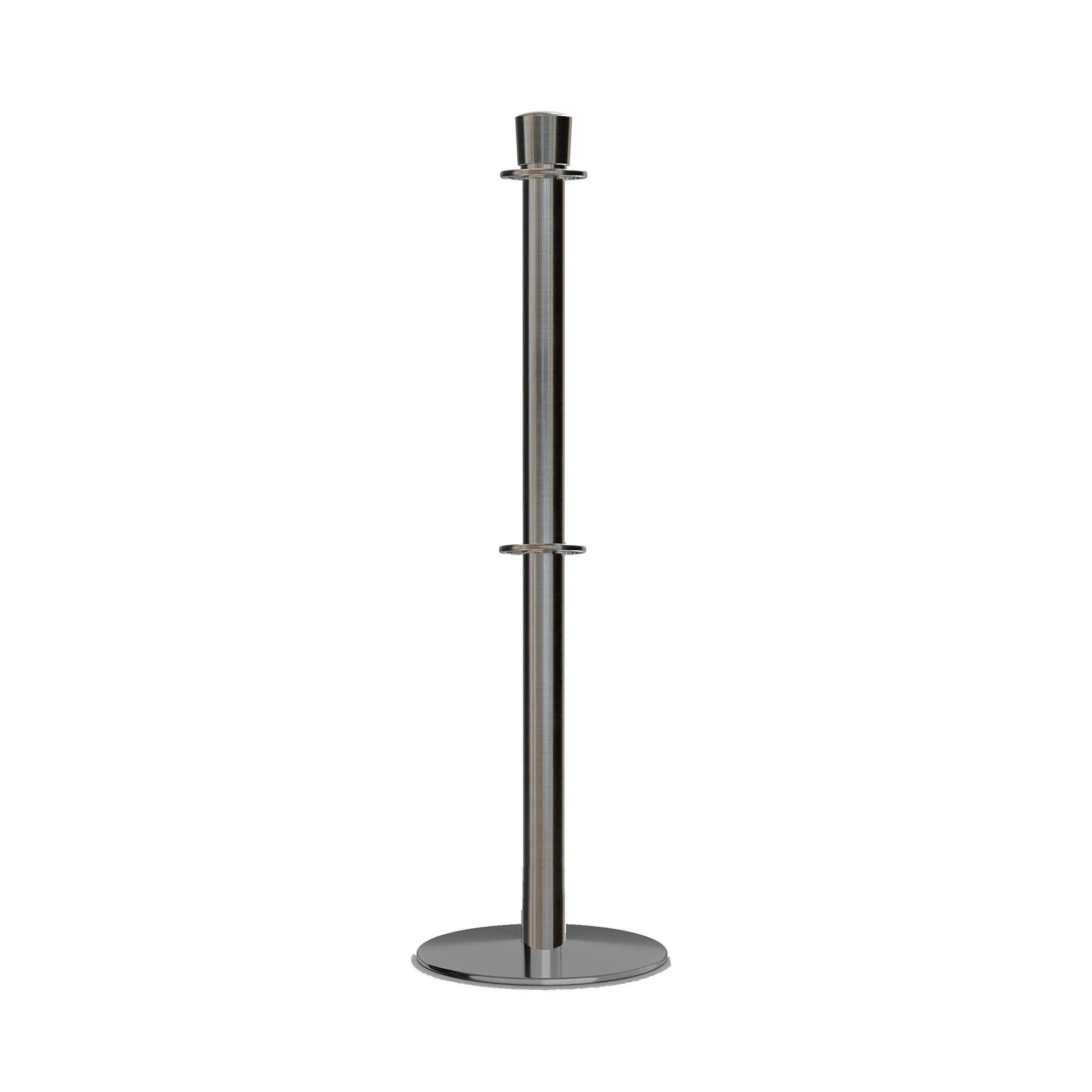 Crown Top Dual Rope Stanchion with Low Profile Base - Montour Line CXLineD