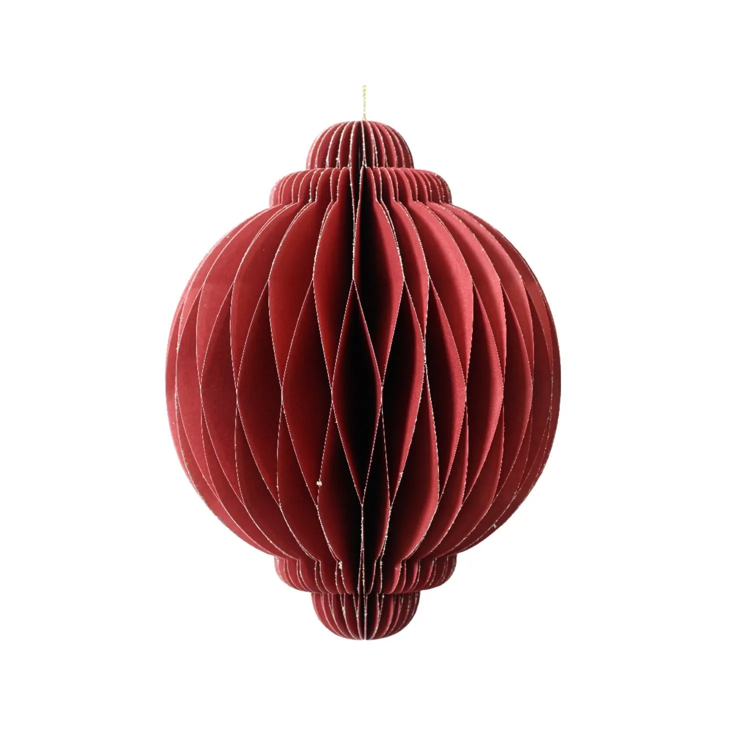 Decoris 15cm Red Paper Onion Paper Hanging Decoration - 709215