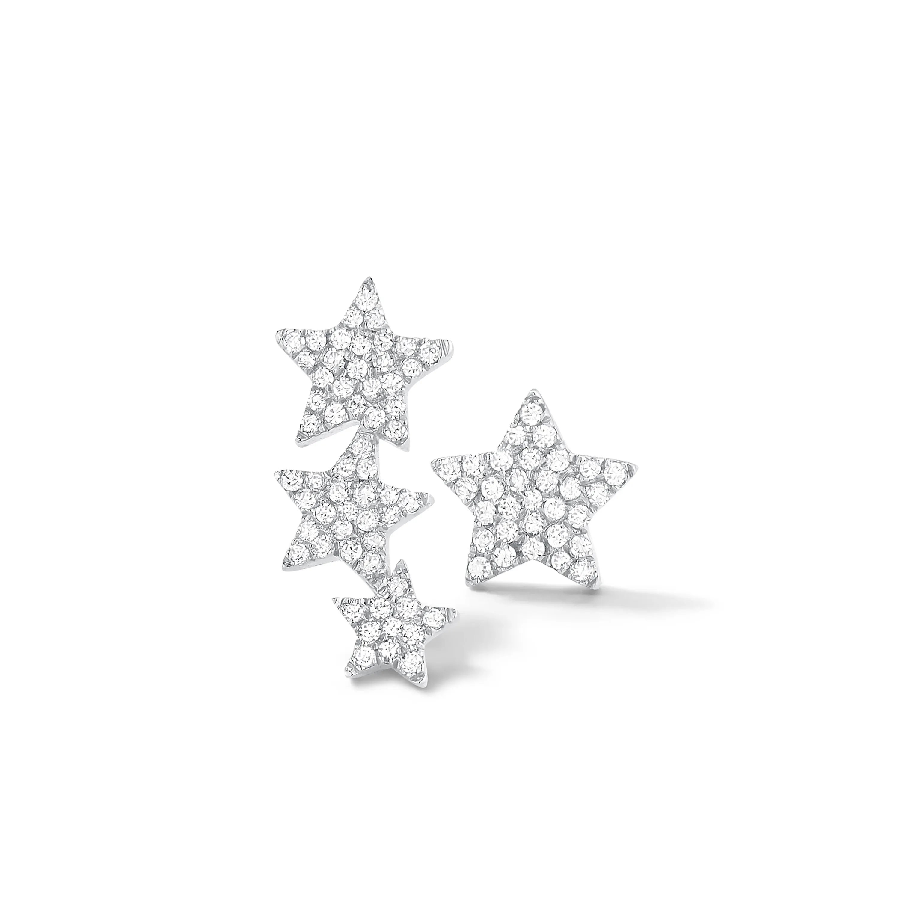 Diamond Star Crawler Earrings