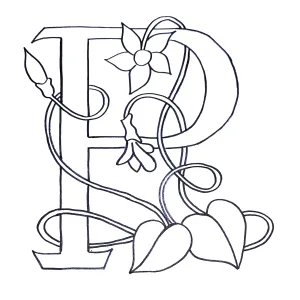 DiFranza Designs - Floral Letters, P