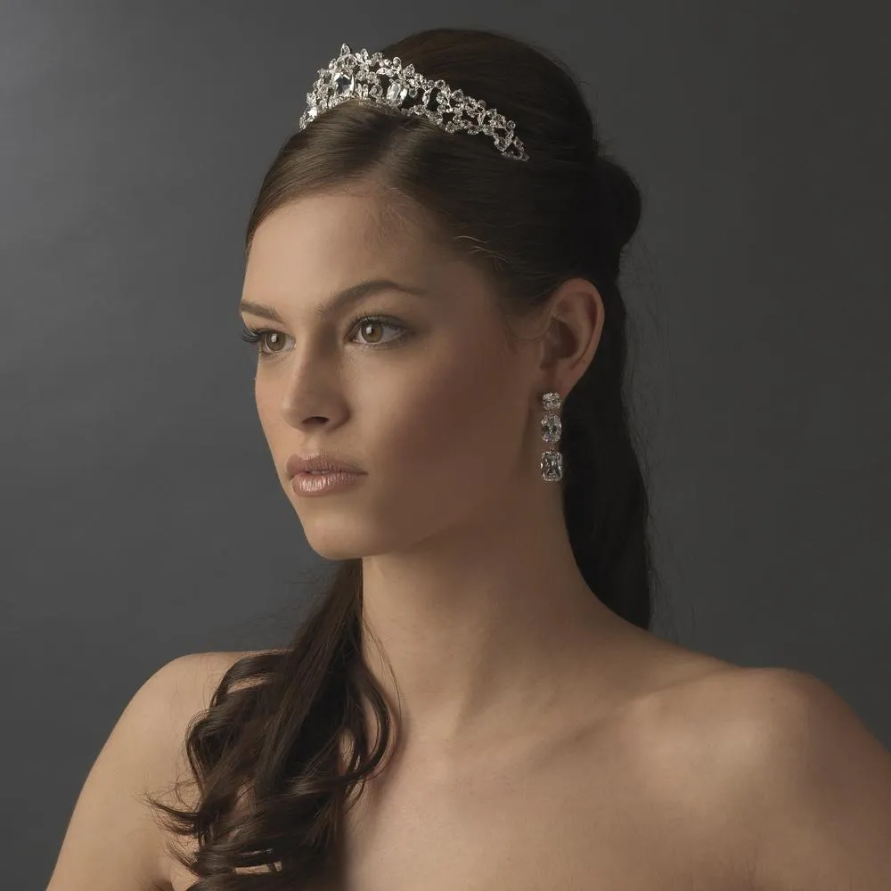 Elegant Couture Silver Crystal Bridal Tiara