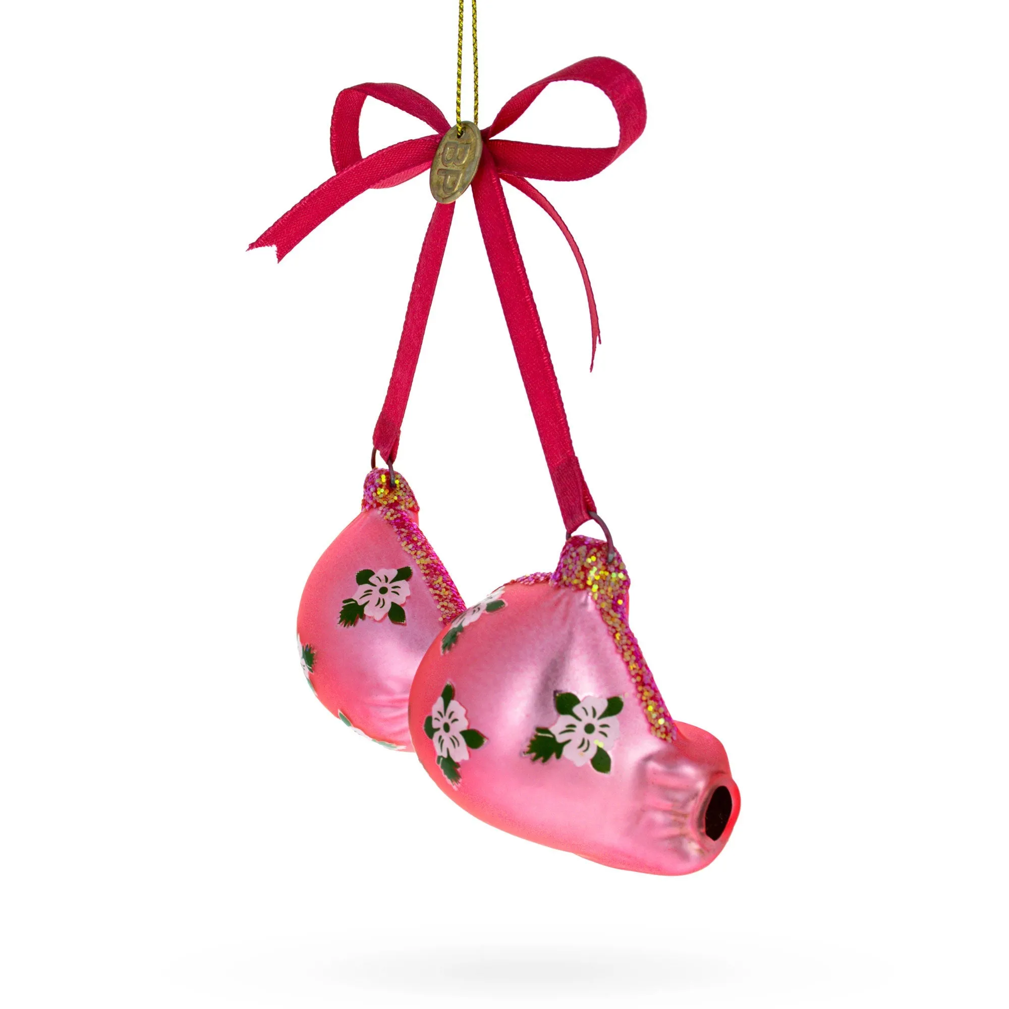 Elegant Pink Bra - Blown Glass Christmas Ornament