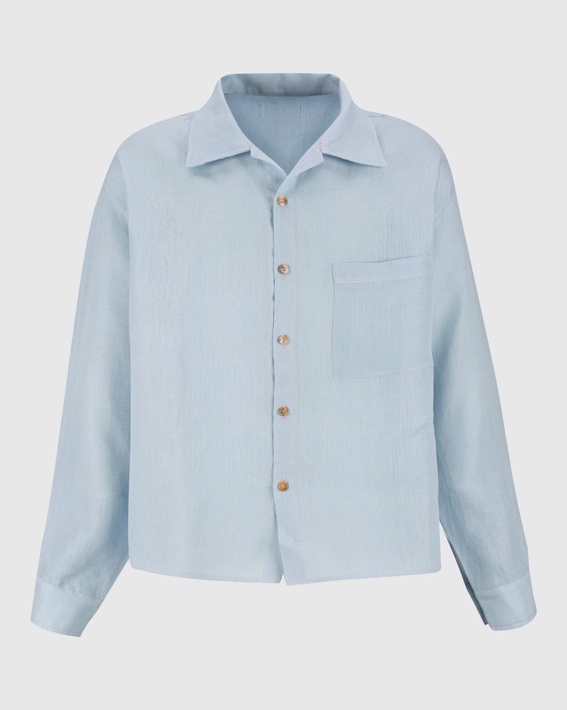 ESSENTIAL LINEN SHIRT IN BLUE