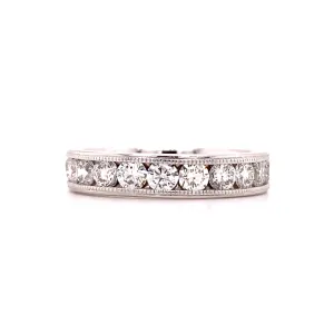 Estate White Gold Channel Set Diamond Band