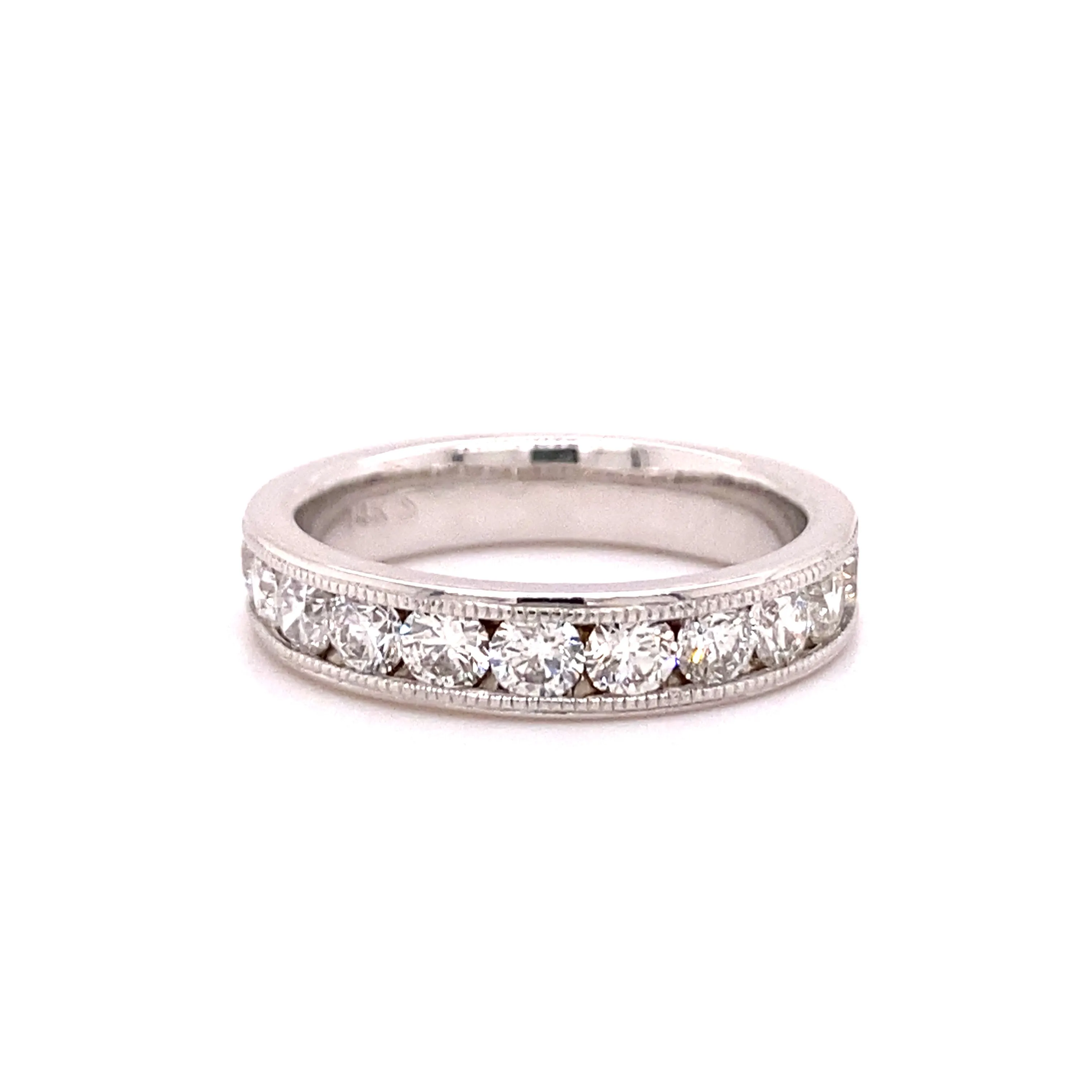 Estate White Gold Channel Set Diamond Band