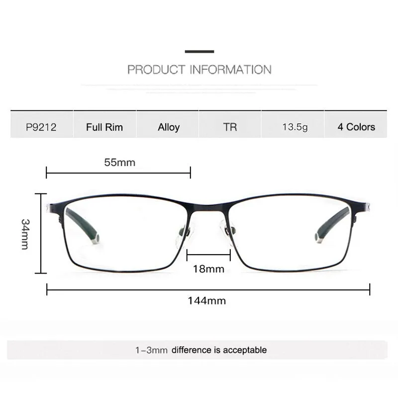 Gmei Unisex Eyeglasses Alloy Full Rim Styles And Half Rim Frame P9211