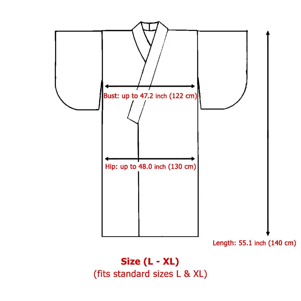 Gold Japanese Women’s Yukata Kimono Kaori