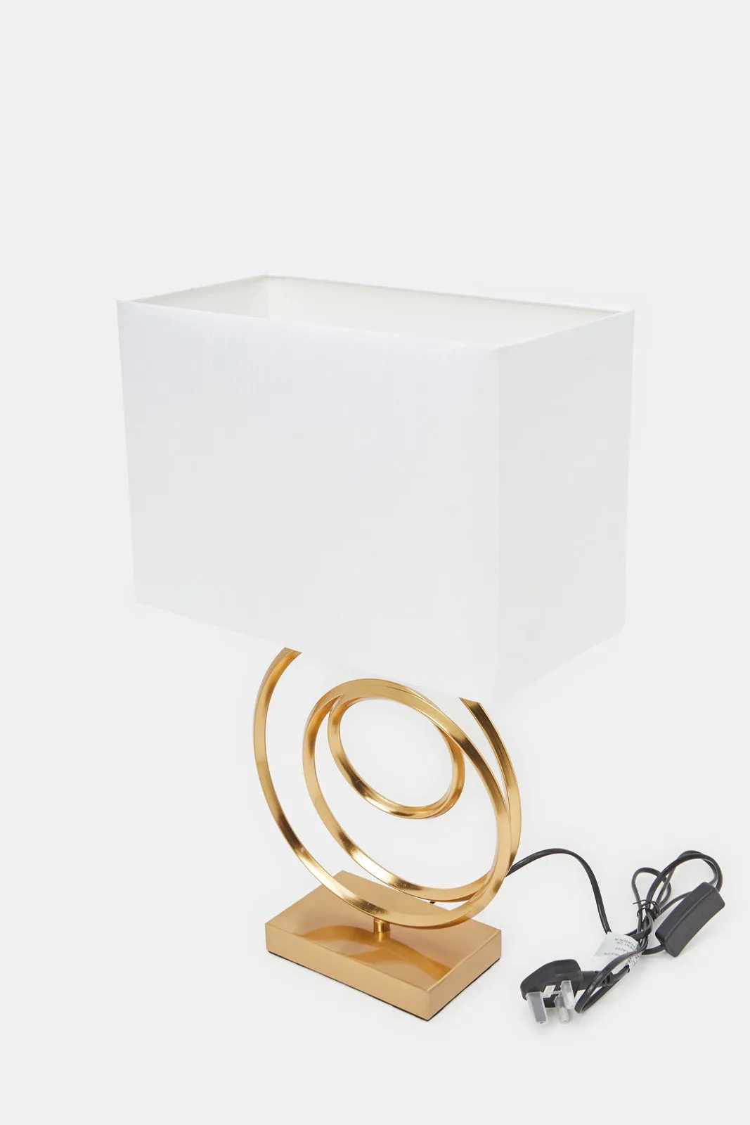 Gold Metal Ring With Base Table Lamp