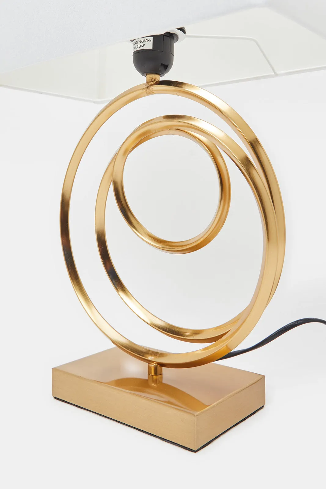 Gold Metal Ring With Base Table Lamp