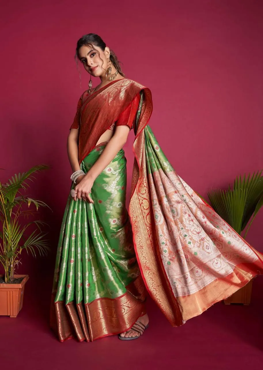 Green Kanjivaram Silk  Saree