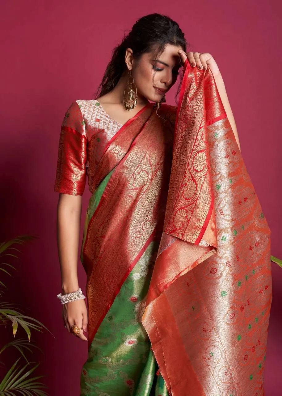 Green Kanjivaram Silk  Saree