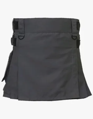 Grey Mini Utility Kilt for Women