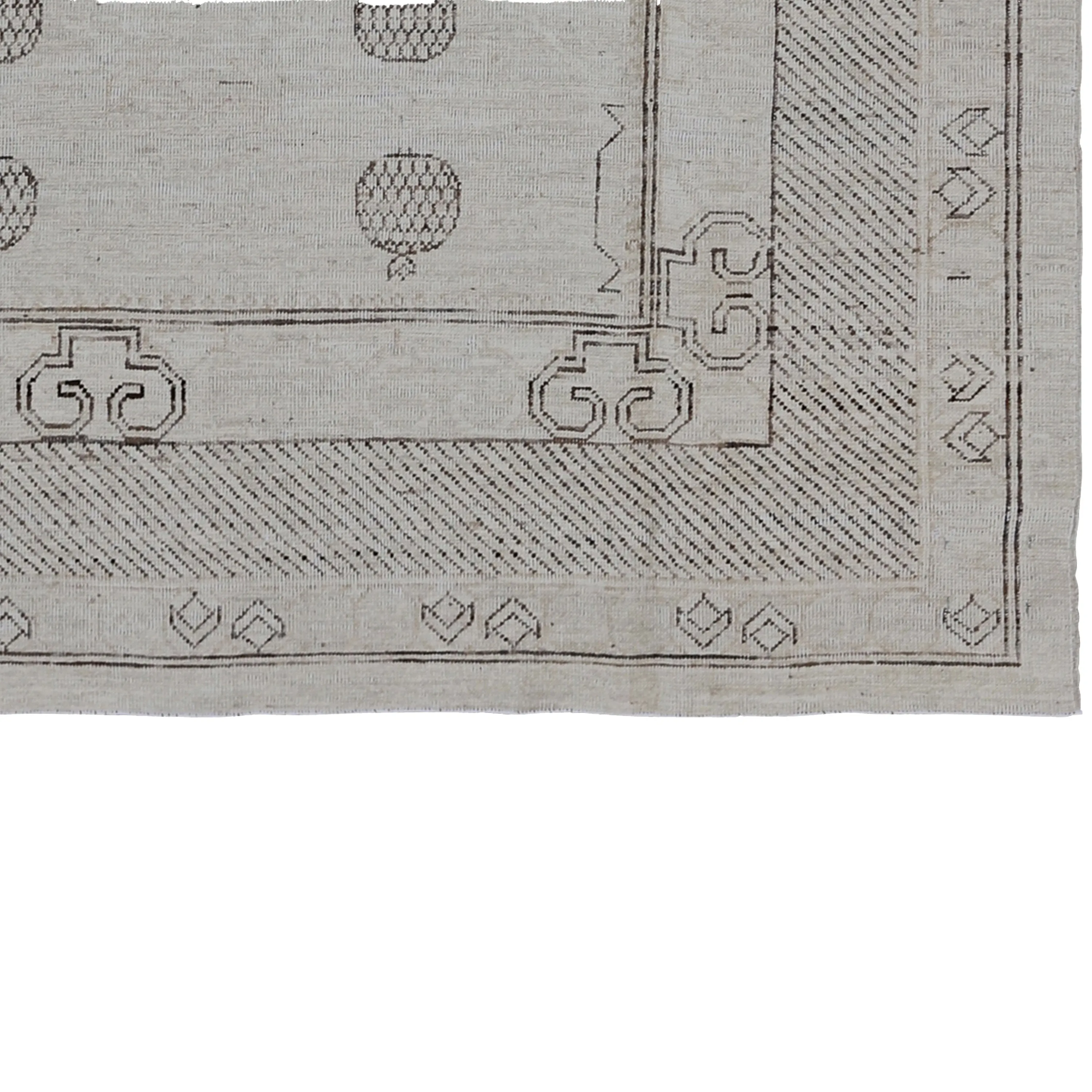 Grey Traditional Wool Rug - 7'7" x 9'7"