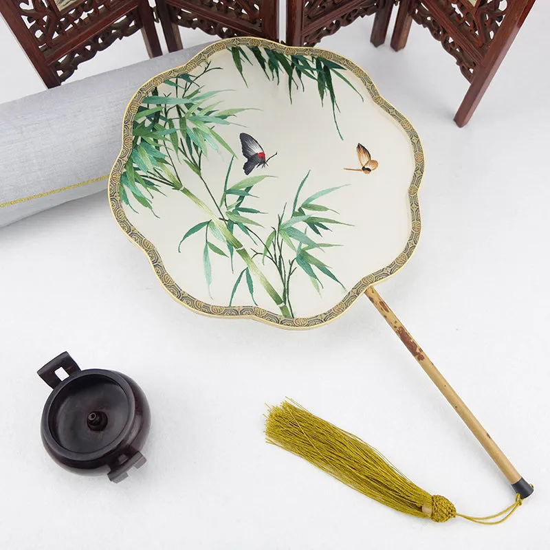 Guqü Tuanshan 古典团扇 Transparent Silk Various Embroidered Round Fans