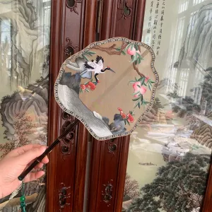 Guqü Tuanshan 古典团扇 Transparent Silk Various Embroidered Round Fans