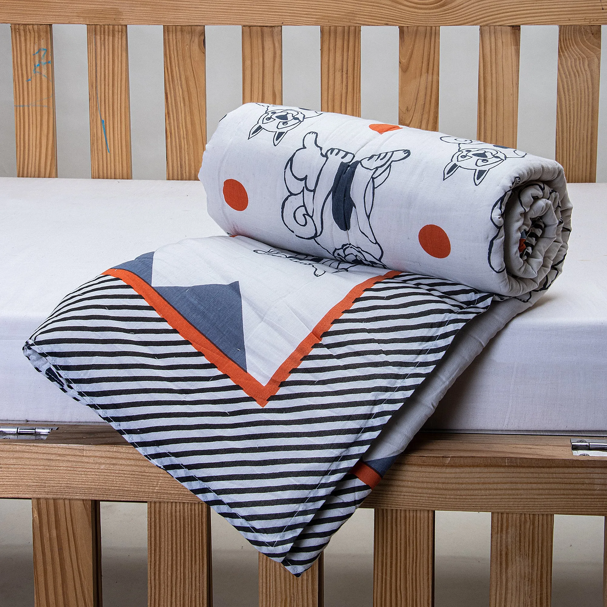 Hand Block Animal Printed Soft Mulmul Cotton Muslin Baby Blankets