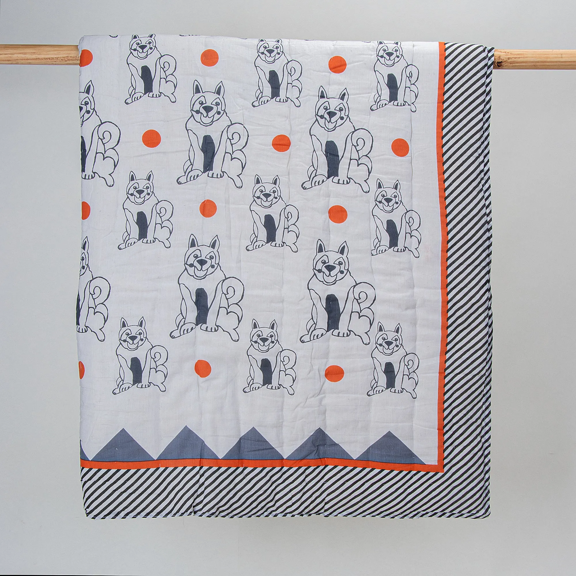 Hand Block Animal Printed Soft Mulmul Cotton Muslin Baby Blankets