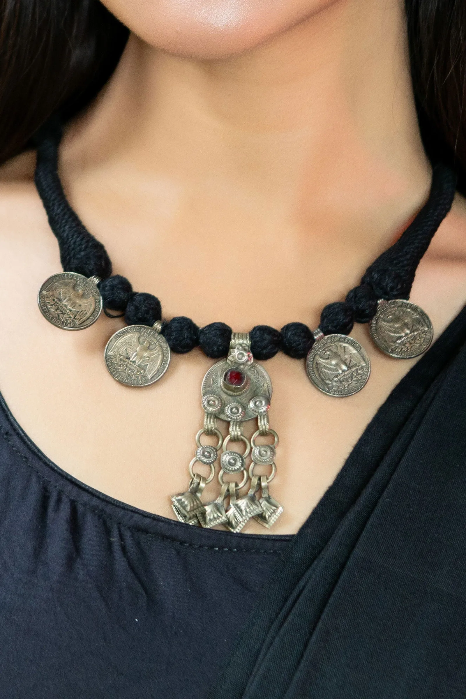 Handmade Afghan Coin Necklace with Intricate Design and High-Quality Materials, Unique Cultural Jewelry