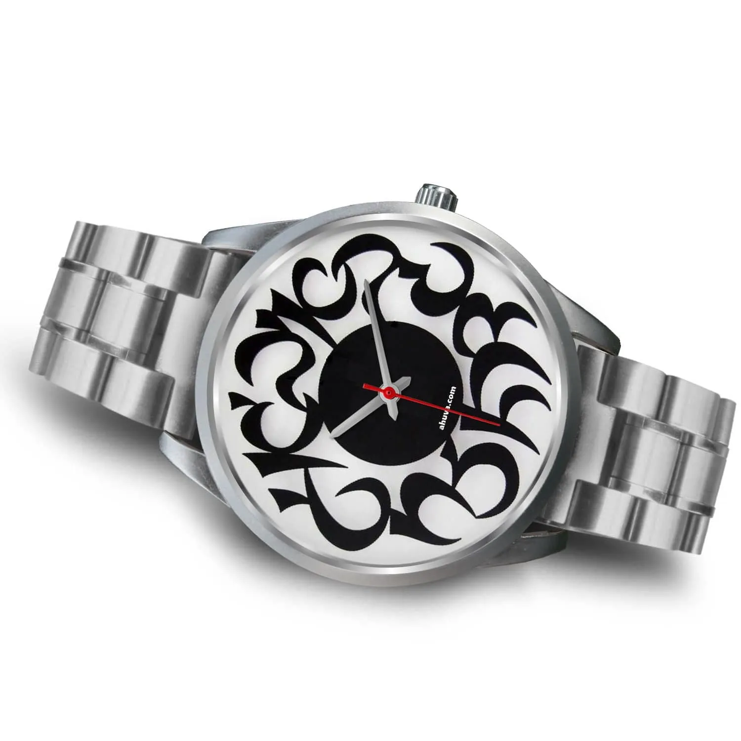 Hebrew Elegant Wristwatch Silver