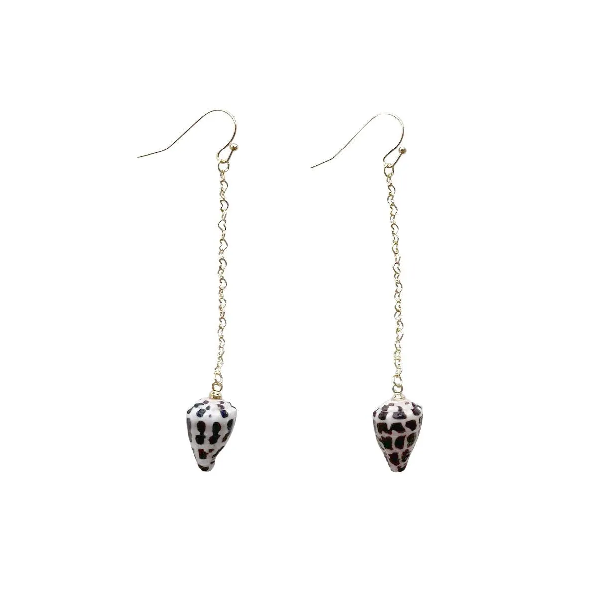 Hebrew Shell Dangling Earrings