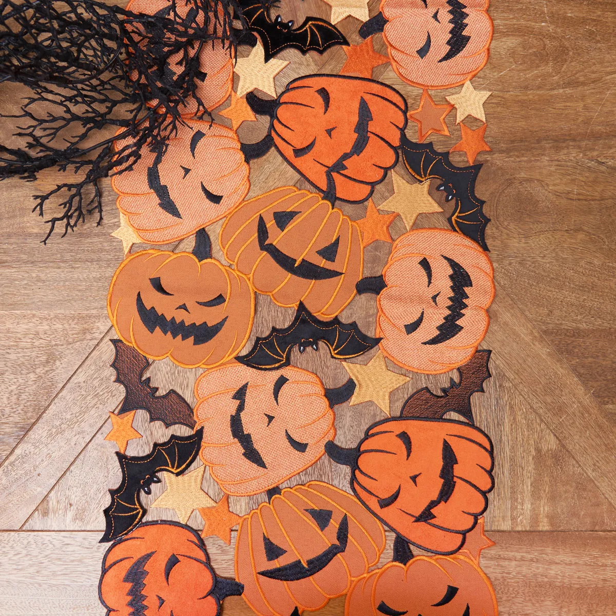 Jack-O’-Lantern and Bat Table Linens