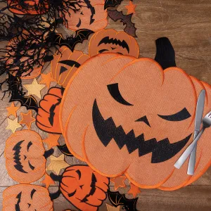 Jack-O’-Lantern and Bat Table Linens