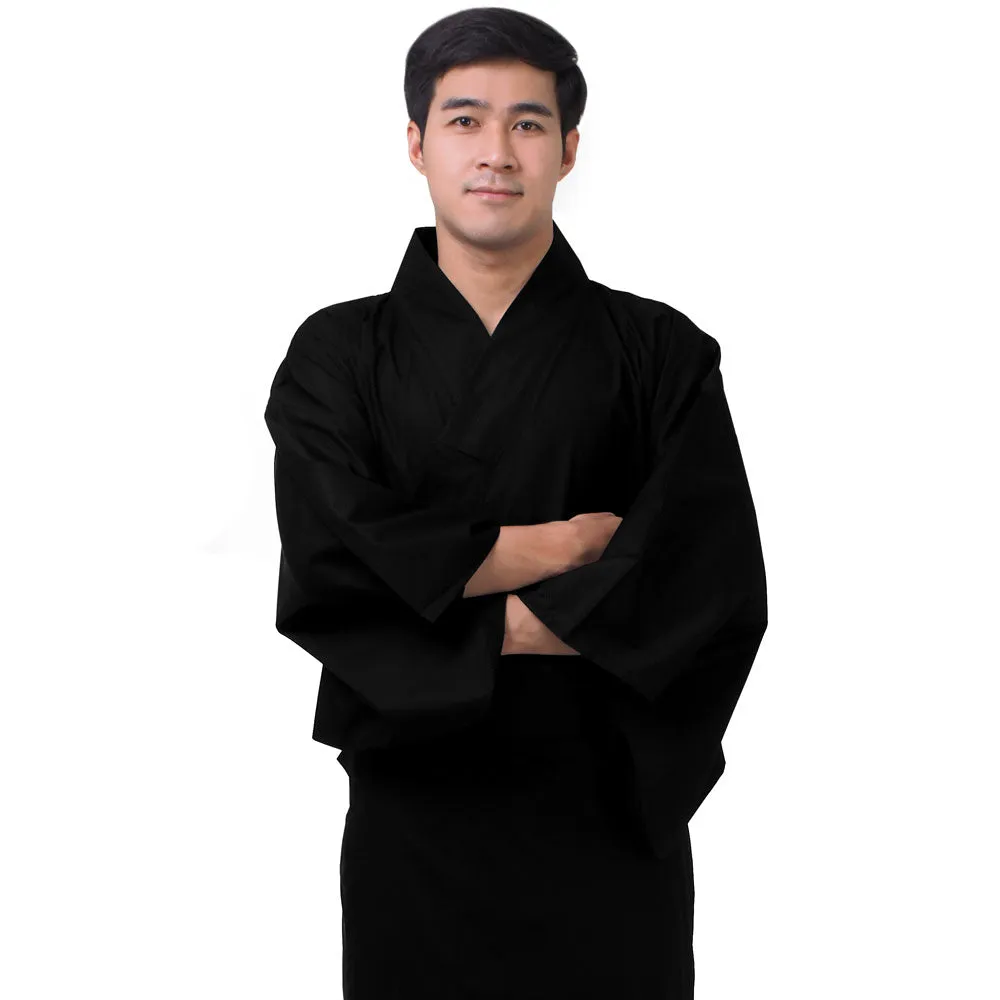 Japanese Gray Shogun Yukata Kimono Robe for Men