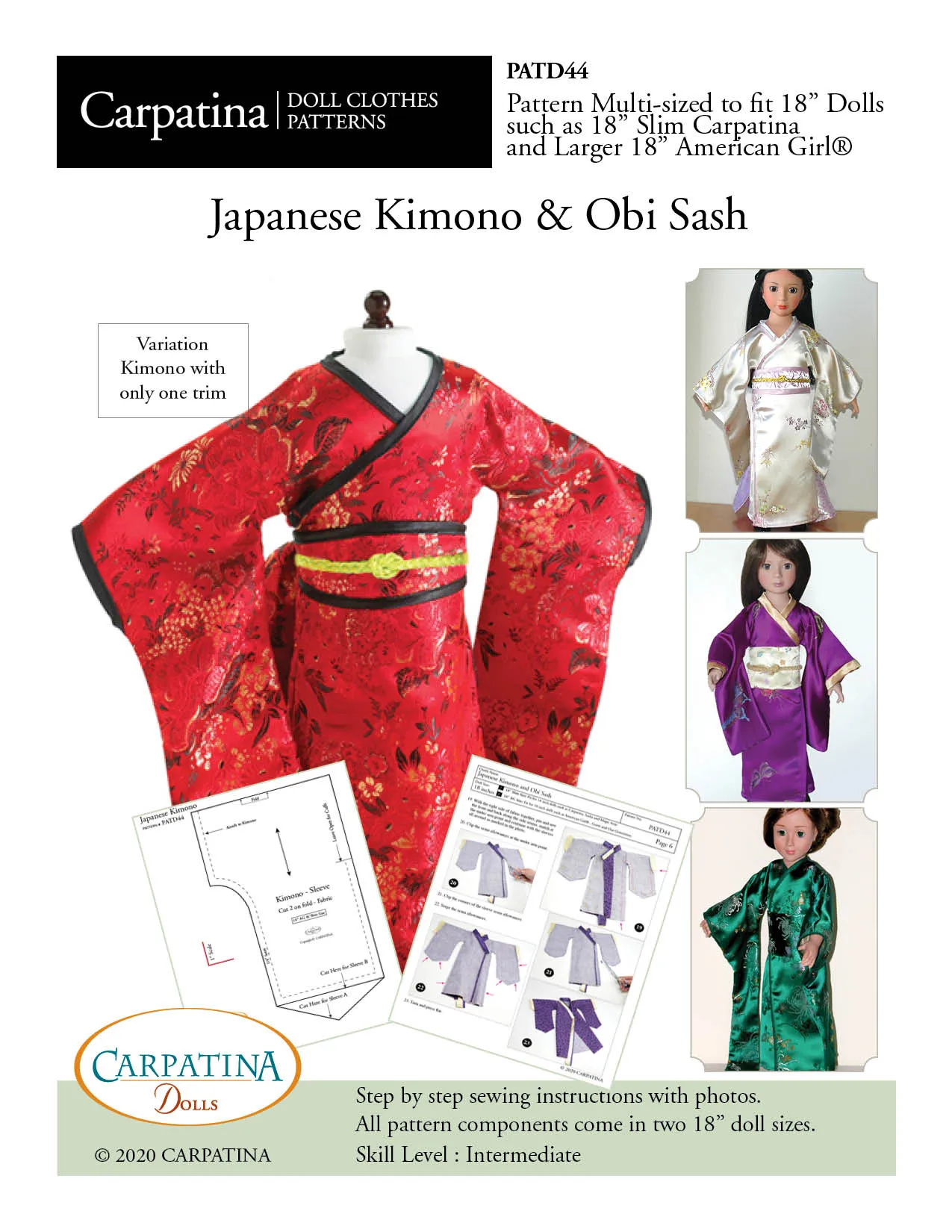 Japanese Kimono - Multi-Sized Pattern PDF or Print