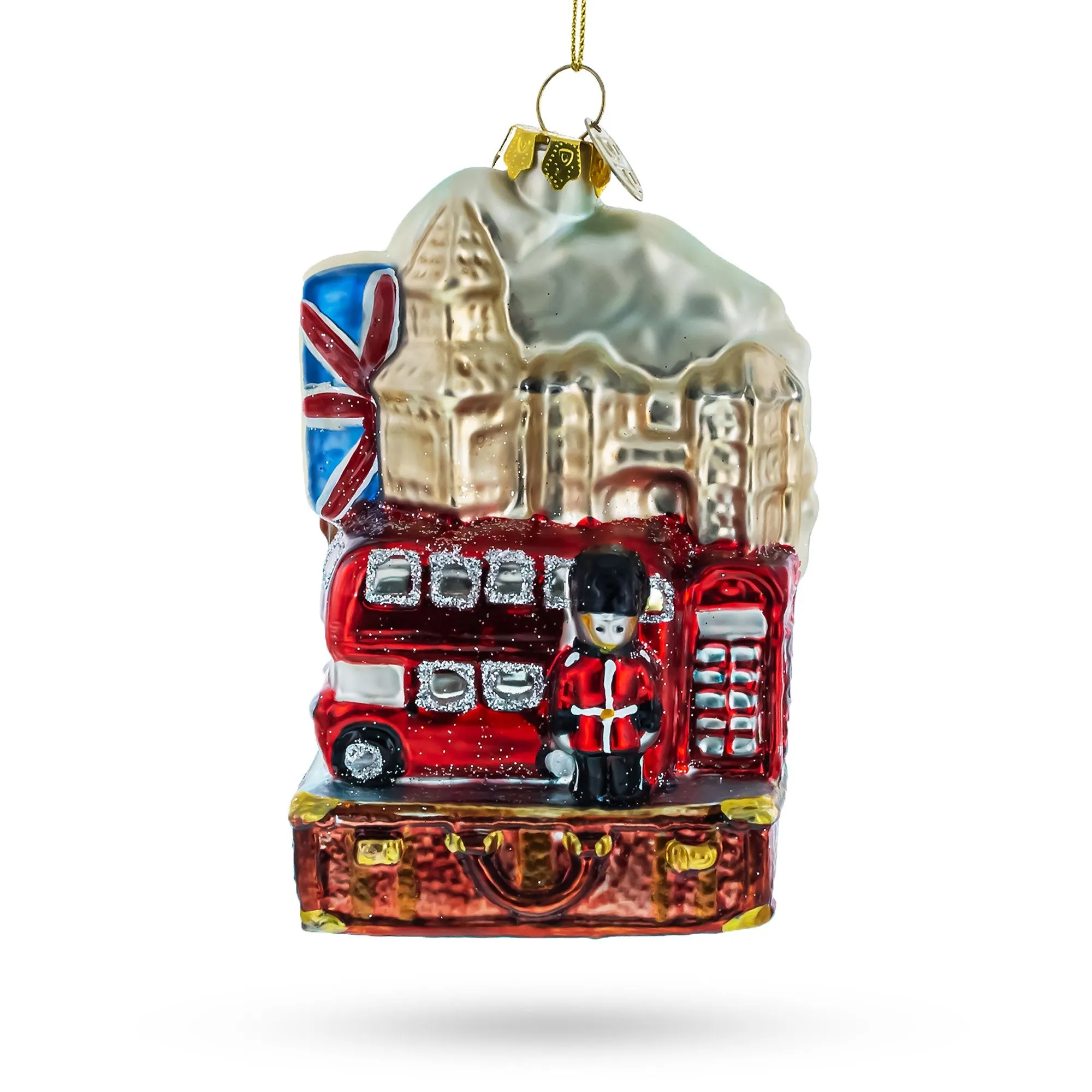 Landmarks In London, United Kingdom - Blown Glass Christmas Ornament