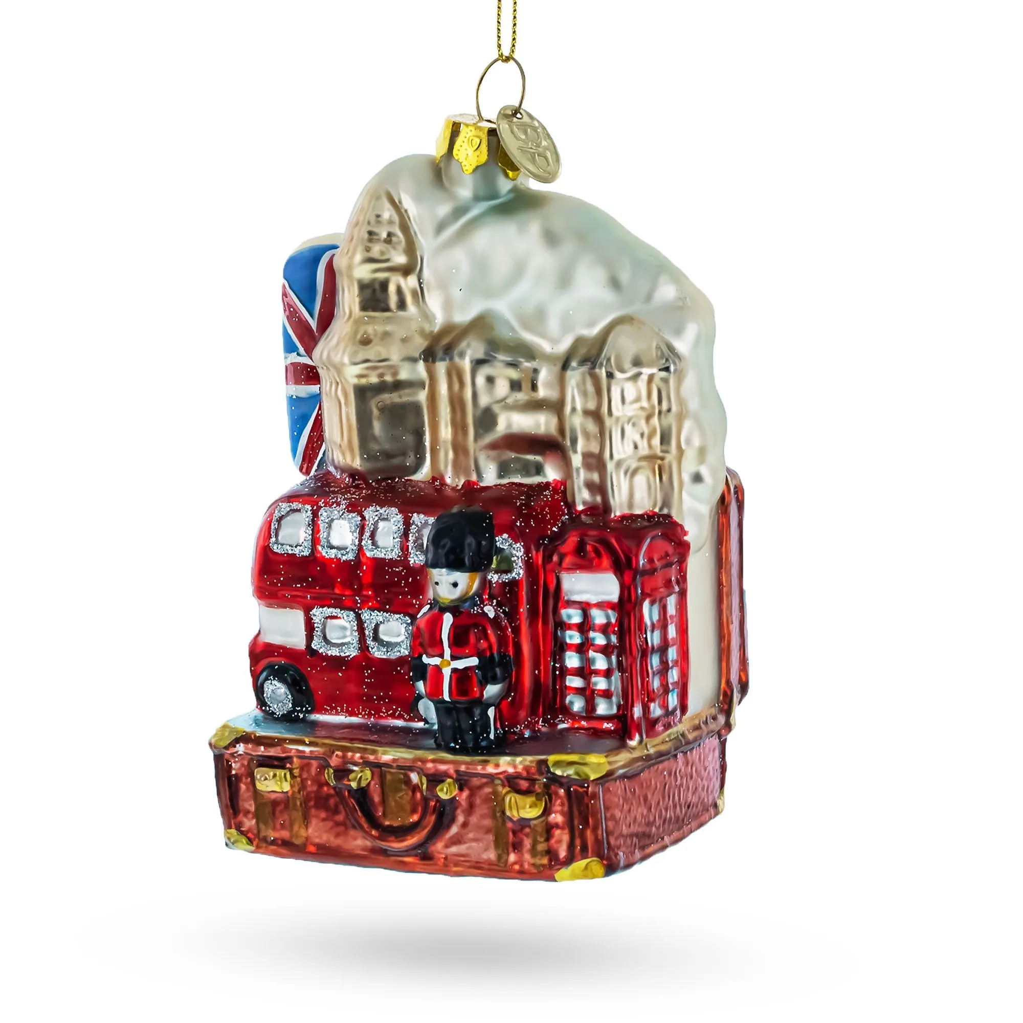 Landmarks In London, United Kingdom - Blown Glass Christmas Ornament