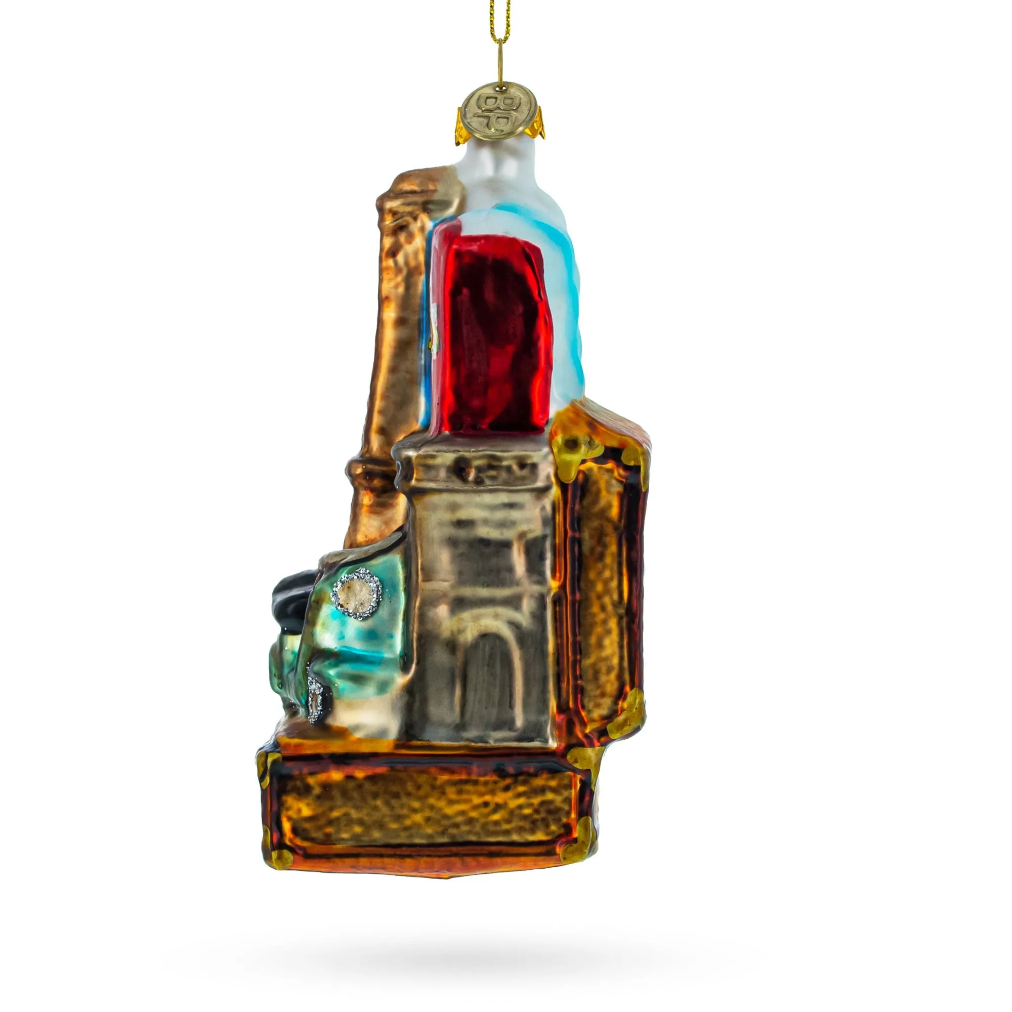 Landmarks In Paris, France - Blown Glass Christmas Ornament